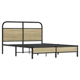 Vidaxl bedframe zonder matras bewerkt hout sonoma eikenkleur 120x190cm