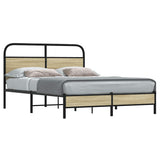 Vidaxl bedframe zonder matras bewerkt hout sonoma eikenkleur 120x190cm