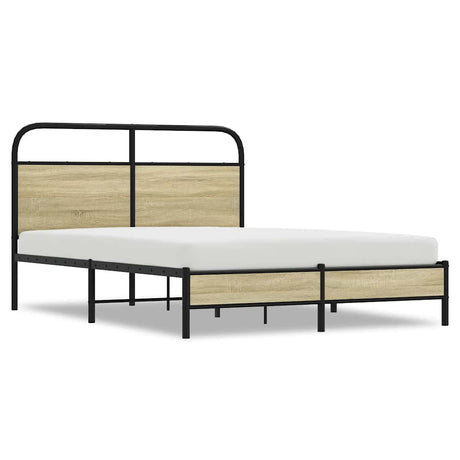 Vidaxl bedframe zonder matras bewerkt hout sonoma eikenkleur 120x200cm