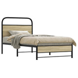 Vidaxl bedframe zonder matras bewerkt hout sonoma eikenkleur 75x190 cm