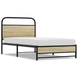 Vidaxl bedframe zonder matras bewerkt hout sonoma eikenkleur 90x190 cm