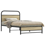 Vidaxl bedframe zonder matras bewerkt hout sonoma eikenkleur 107x203cm
