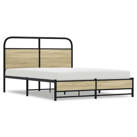 Vidaxl bedframe zonder matras bewerkt hout sonoma eikenkleur 120x190cm