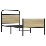 Vidaxl bedframe zonder matras bewerkt hout sonoma eikenkleur 80x200 cm