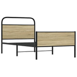 Vidaxl bedframe zonder matras bewerkt hout sonoma eikenkleur 100x190cm