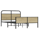 Vidaxl bedframe zonder matras bewerkt hout sonoma eikenkleur 120x190cm