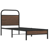 Vidaxl bedframe zonder matras bewerkt hout bruin eikenkleur 75x190 cm