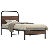 Vidaxl bedframe zonder matras bewerkt hout bruin eikenkleur 75x190 cm
