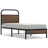 Vidaxl bedframe zonder matras bewerkt hout bruin eikenkleur 80x200 cm