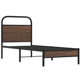 Vidaxl bedframe zonder matras bewerkt hout bruin eikenkleur 80x200 cm