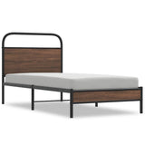 Vidaxl bedframe zonder matras bewerkt hout bruin eikenkleur 100x190 cm
