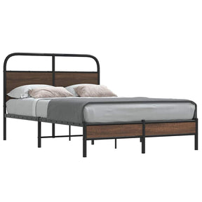Vidaxl bedframe zonder matras bewerkt hout bruin eikenkleur 140x190 cm