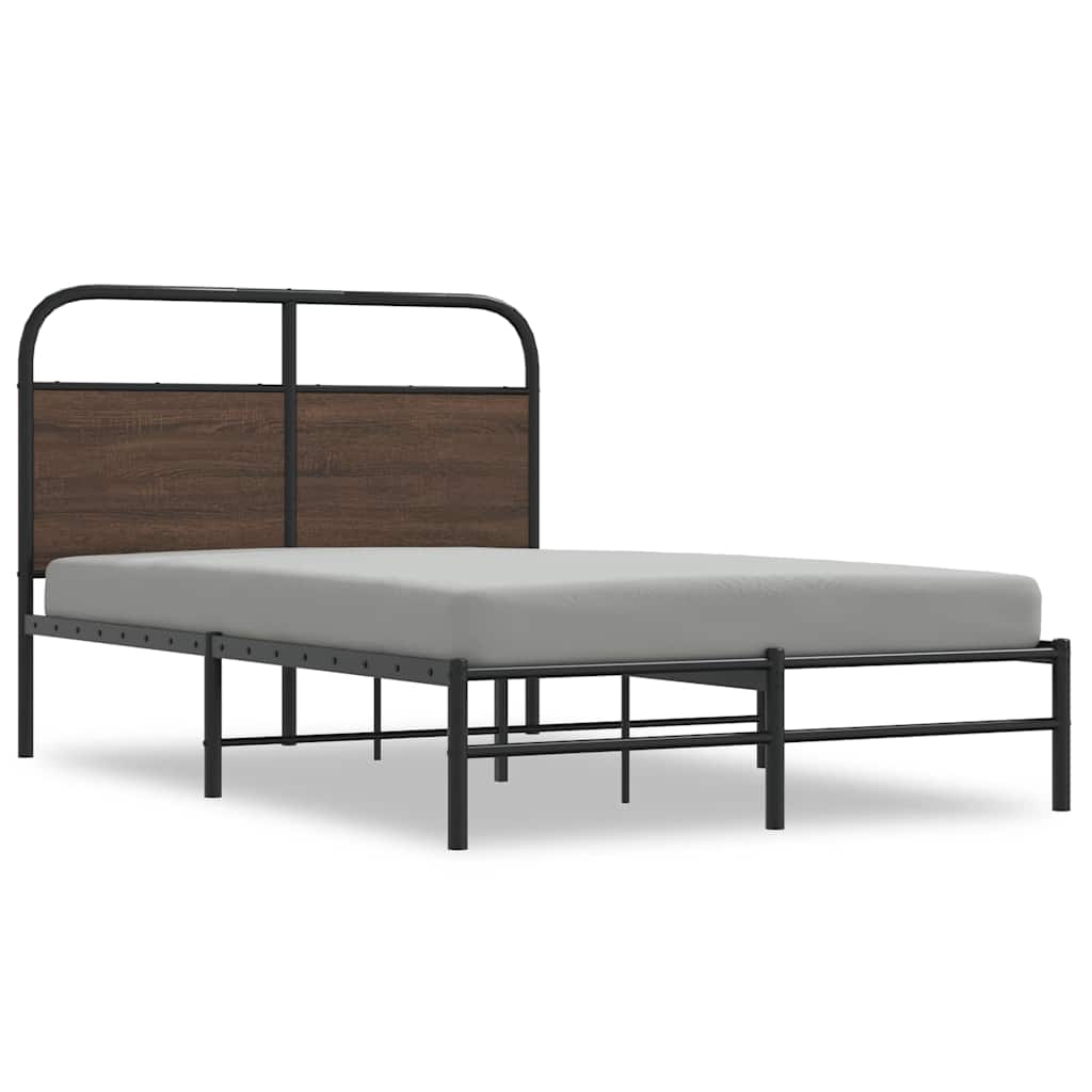 Vidaxl bedframe zonder matras bewerkt hout bruin eikenkleur 140x200 cm