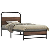 Vidaxl bedframe zonder matras bewerkt hout bruin eikenkleur 90x200 cm
