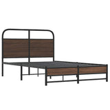 Vidaxl bedframe zonder matras bewerkt hout bruin eikenkleur 120x190 cm
