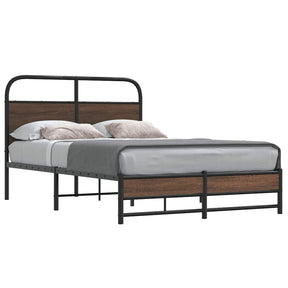Vidaxl bedframe zonder matras bewerkt hout bruin eikenkleur 120x200 cm