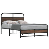 Vidaxl bedframe zonder matras bewerkt hout bruin eikenkleur 140x190 cm