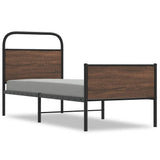 Vidaxl bedframe zonder matras bewerkt hout bruin eikenkleur 80x200 cm