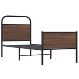 Vidaxl bedframe zonder matras bewerkt hout bruin eikenkleur 80x200 cm