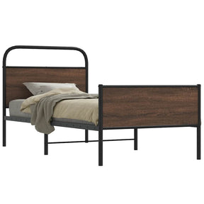 Vidaxl bedframe zonder matras bewerkt hout bruin eikenkleur 90x190 cm