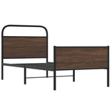 Vidaxl bedframe zonder matras bewerkt hout bruin eikenkleur 107x203 cm