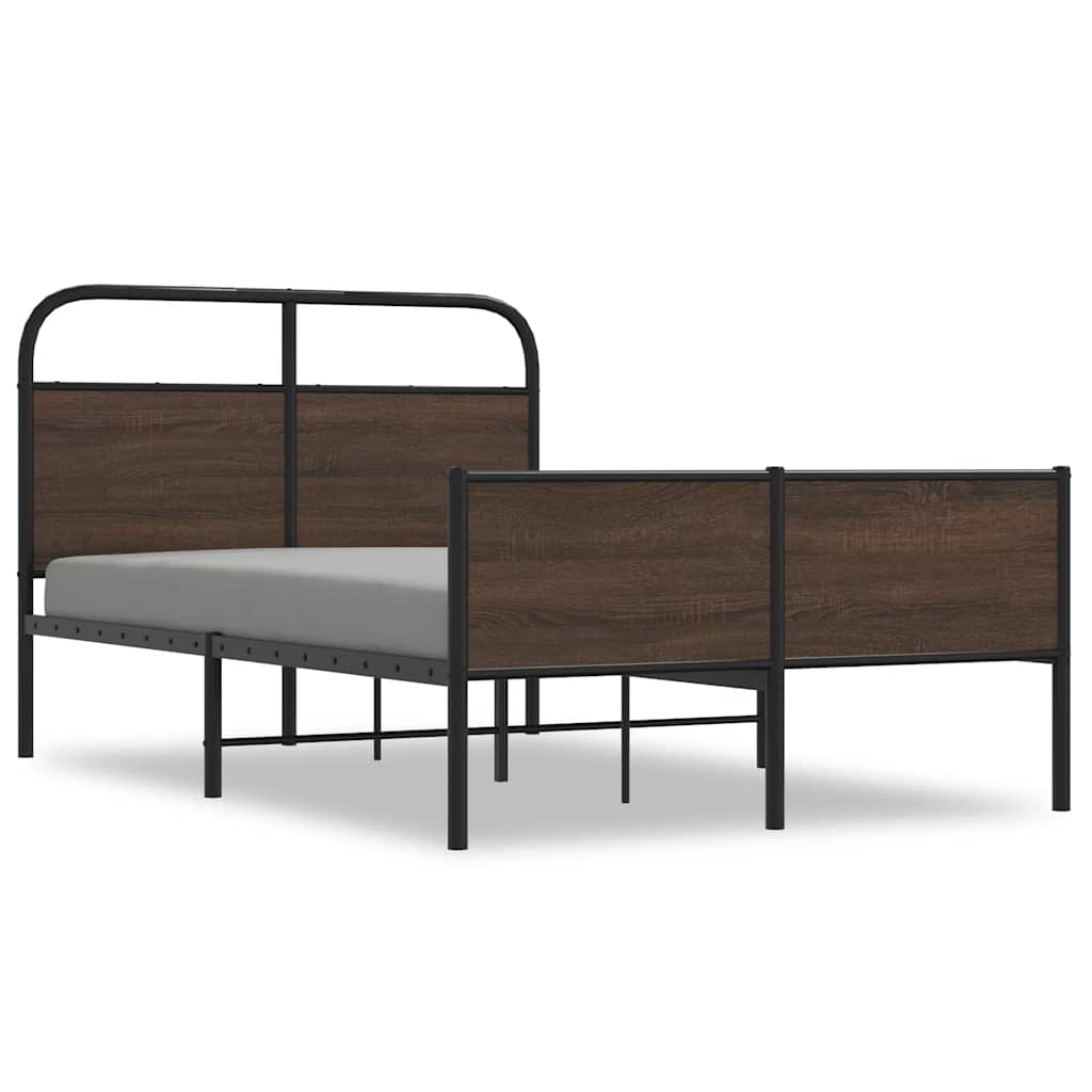 Vidaxl bedframe zonder matras bewerkt hout bruin eikenkleur 120x200 cm