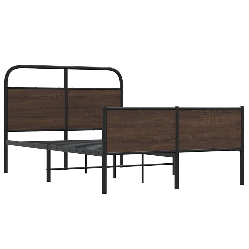 Vidaxl bedframe zonder matras bewerkt hout bruin eikenkleur 120x200 cm
