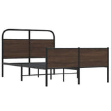Vidaxl bedframe zonder matras bewerkt hout bruin eikenkleur 120x200 cm
