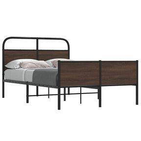 Vidaxl bedframe zonder matras bewerkt hout bruin eikenkleur 120x200 cm