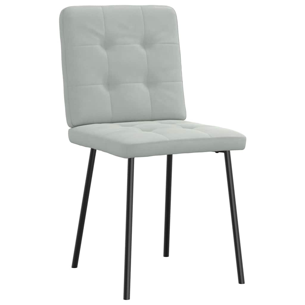 Vidaxl eetkamerstoelen 4 st fluweel lichtgrijs