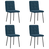 Vidaxl eetkamerstoelen 4 st fluweel blauw