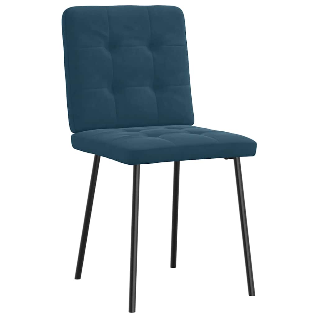Vidaxl eetkamerstoelen 4 st fluweel blauw
