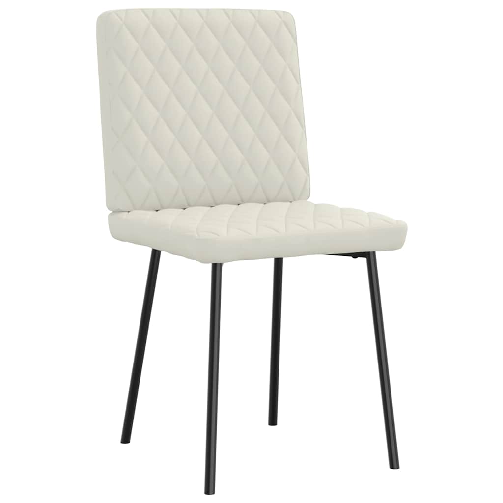 Vidaxl eetkamerstoelen 4 st fluweel crèmekleurig