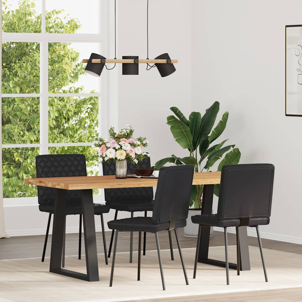 Vidaxl eetkamerstoelen 4 st kunstleer zwart