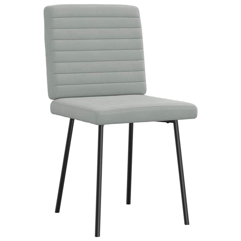 Vidaxl eetkamerstoelen 4 st fluweel lichtgrijs