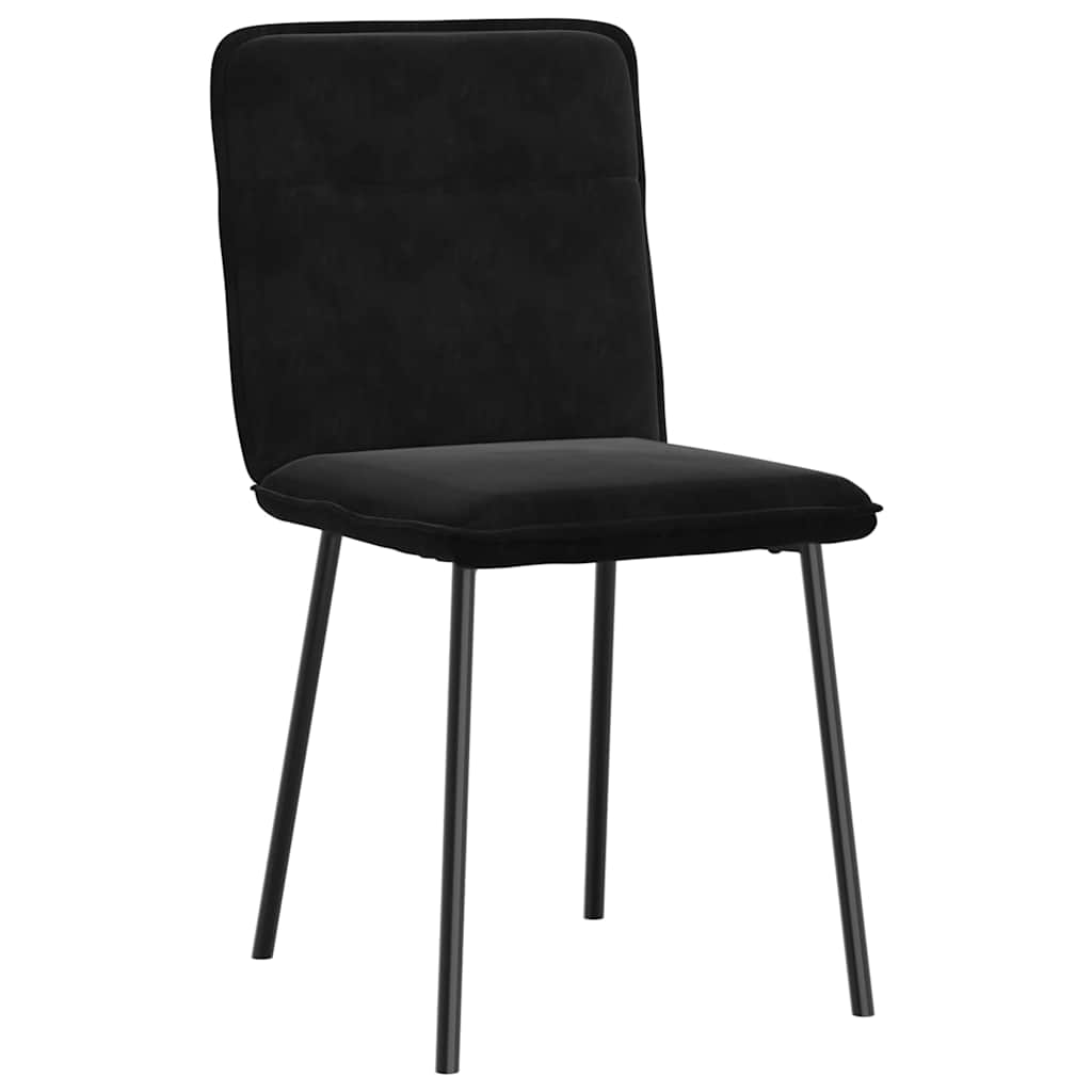 Vidaxl eetkamerstoelen 4 st fluweel zwart