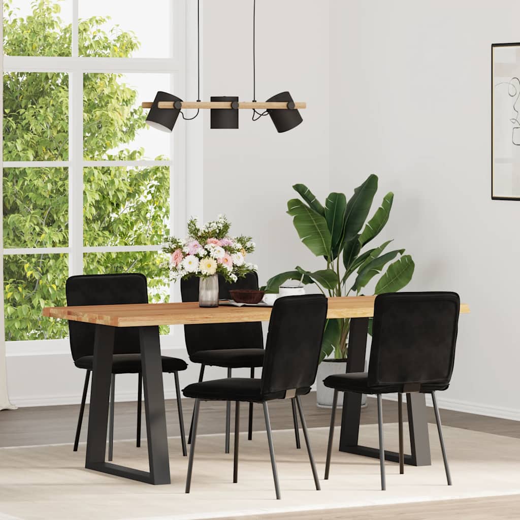 Vidaxl eetkamerstoelen 4 st fluweel zwart