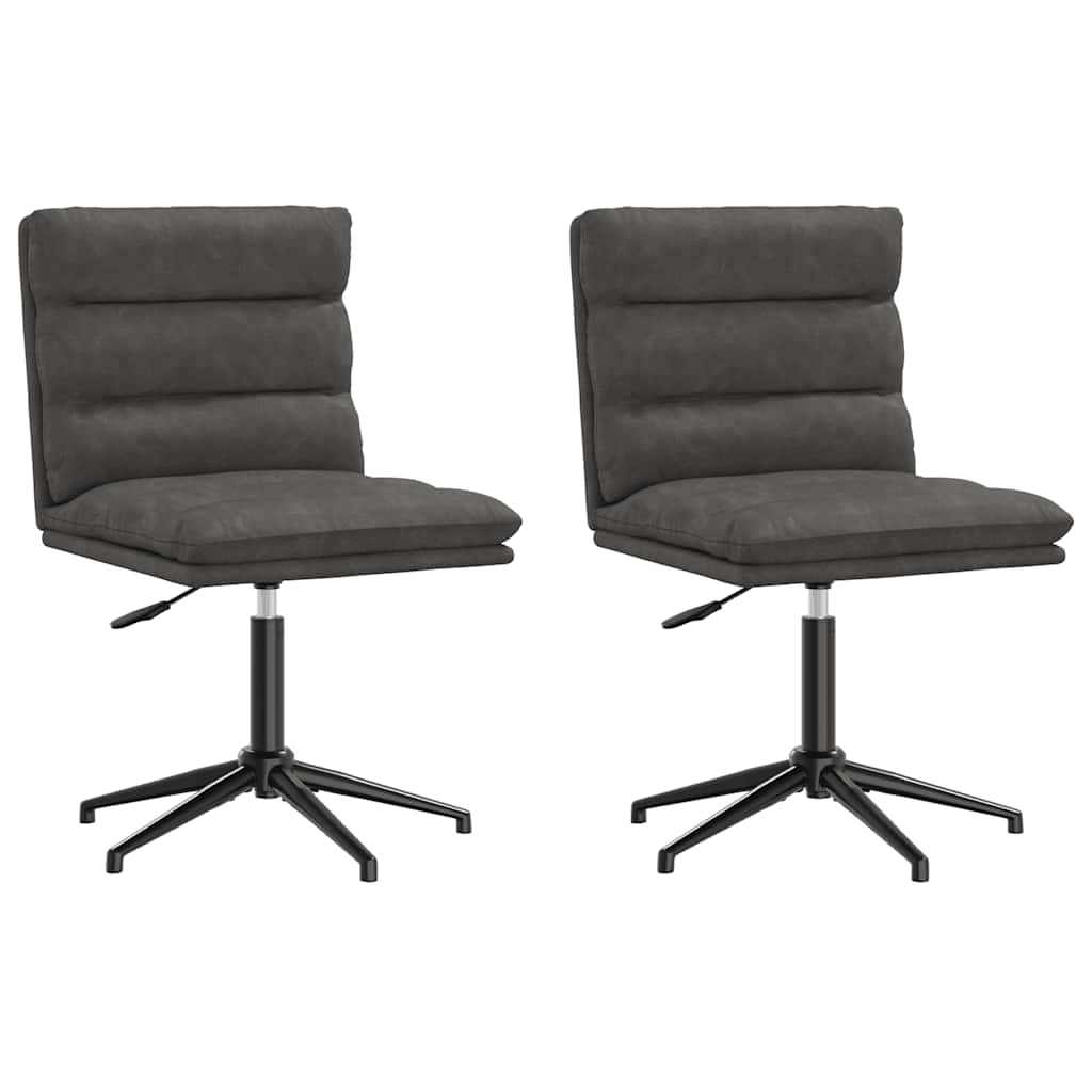Vidaxl eetkamerstoelen 2 st kunstleer zwart