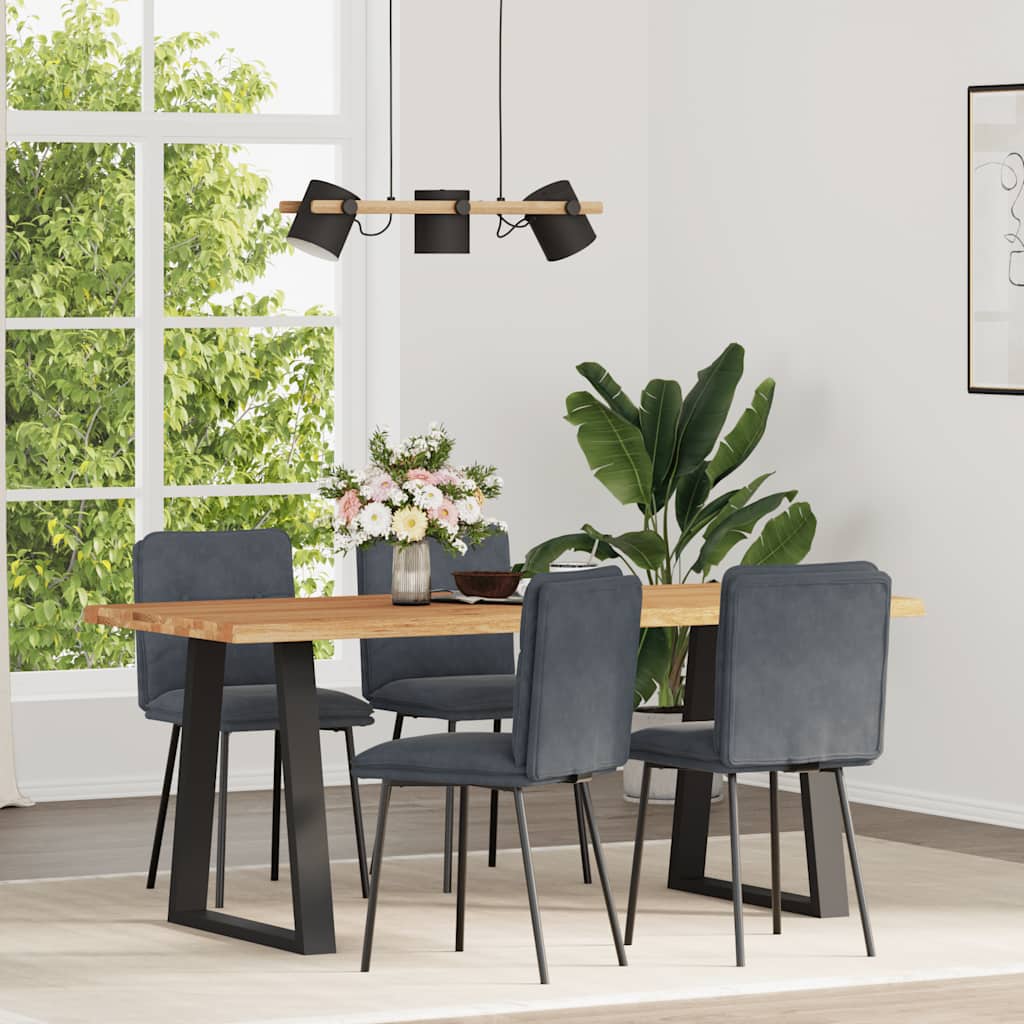 Vidaxl eetkamerstoelen 4 st fluweel donkergrijs