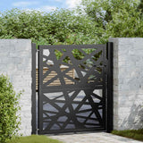 Vidaxl poort met lichtontwerp 100x100 cm staal zwart