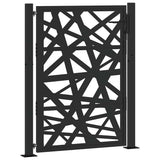 Vidaxl poort met lichtontwerp 100x125 cm staal zwart