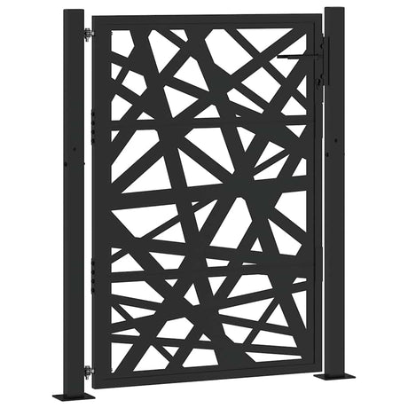 Vidaxl poort met lichtontwerp 100x125 cm staal zwart