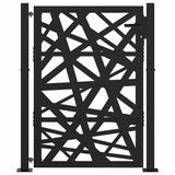Vidaxl poort met lichtontwerp 100x125 cm staal zwart
