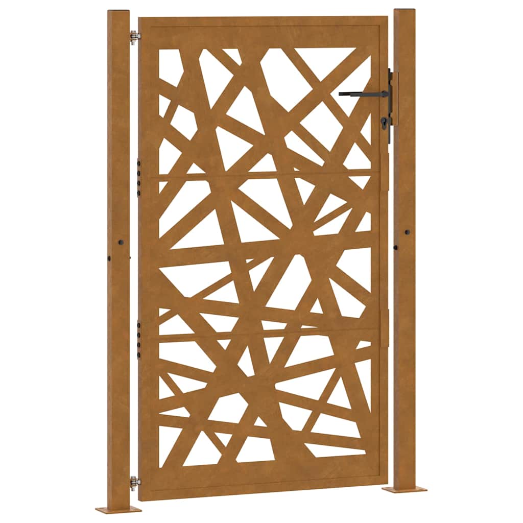 Vidaxl poort met lichtontwerp 100x150 cm weervast staal