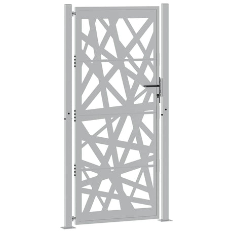 Vidaxl poort met lichtontwerp 100x200 cm weervast staal