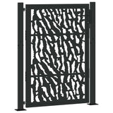 Vidaxl poort met sporenontwerp 100x125 cm staal zwart