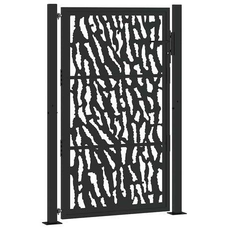 Vidaxl poort met sporenontwerp 100x150 cm staal zwart