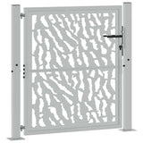 Vidaxl poort met sporenontwerp 100x100 cm weervast staal