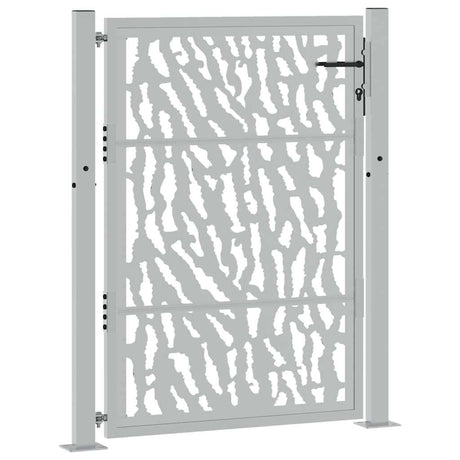 Vidaxl poort met sporenontwerp 100x125 cm weervast staal