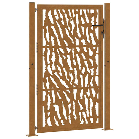 Vidaxl poort met sporenontwerp 100x150 cm weervast staal